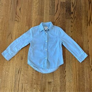 Cat & Jack Button-Down Chambray Shirt, Size XS (4/5)